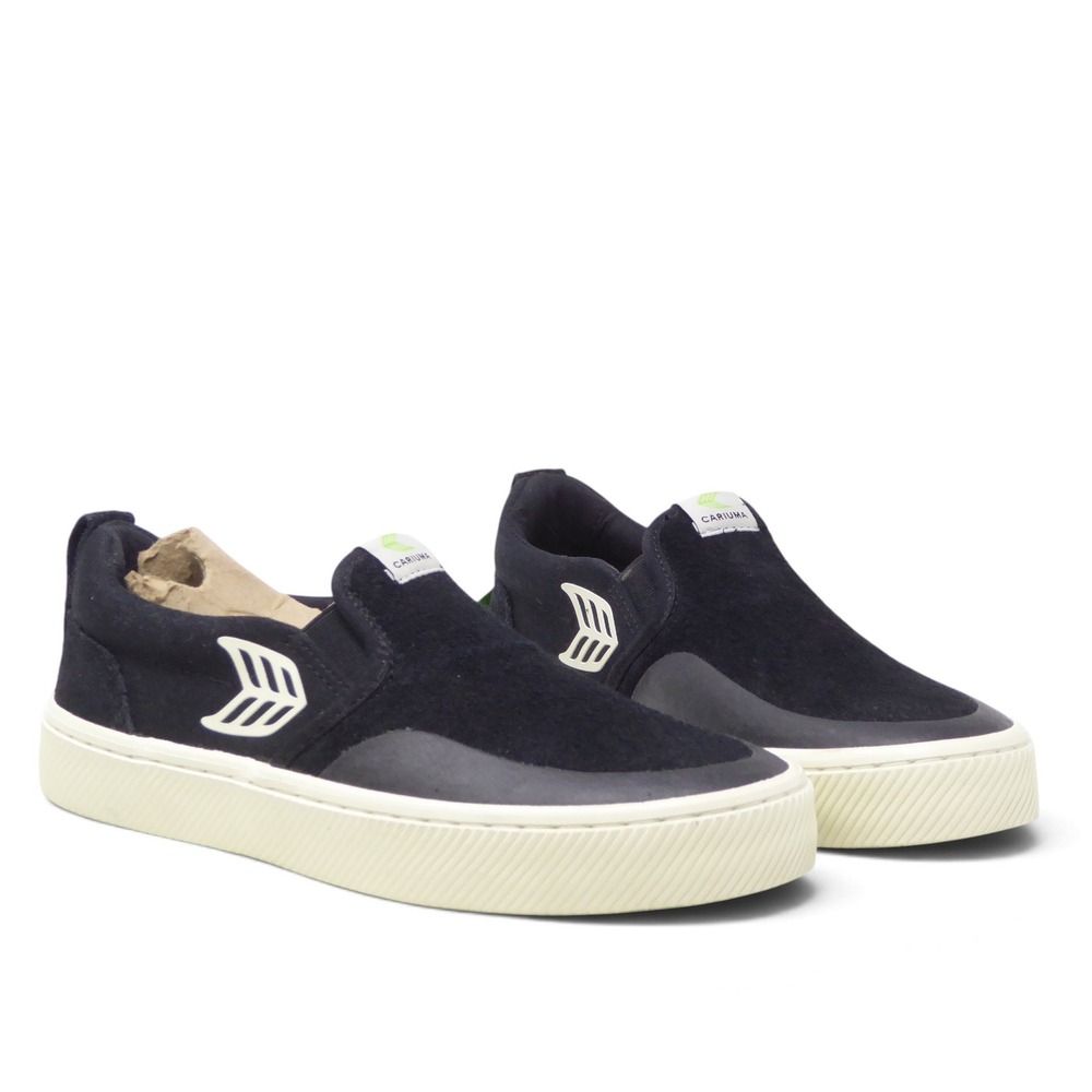 NEW Cariuma Womens Slip On Pro Sneakers Skate Shoes Black Suede Size 7
